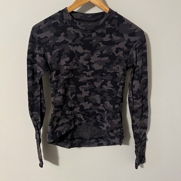 Lululemon Close to Crossing Long Sleeve Rulu Heritage Camo - Black - Size 4 - Picture 5 of 12